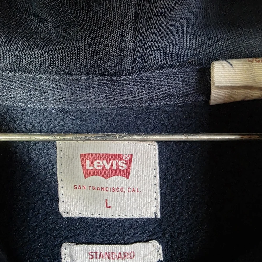 Levi's Authentic Graphic Hooded Sweatshirt Navy Men's Size L